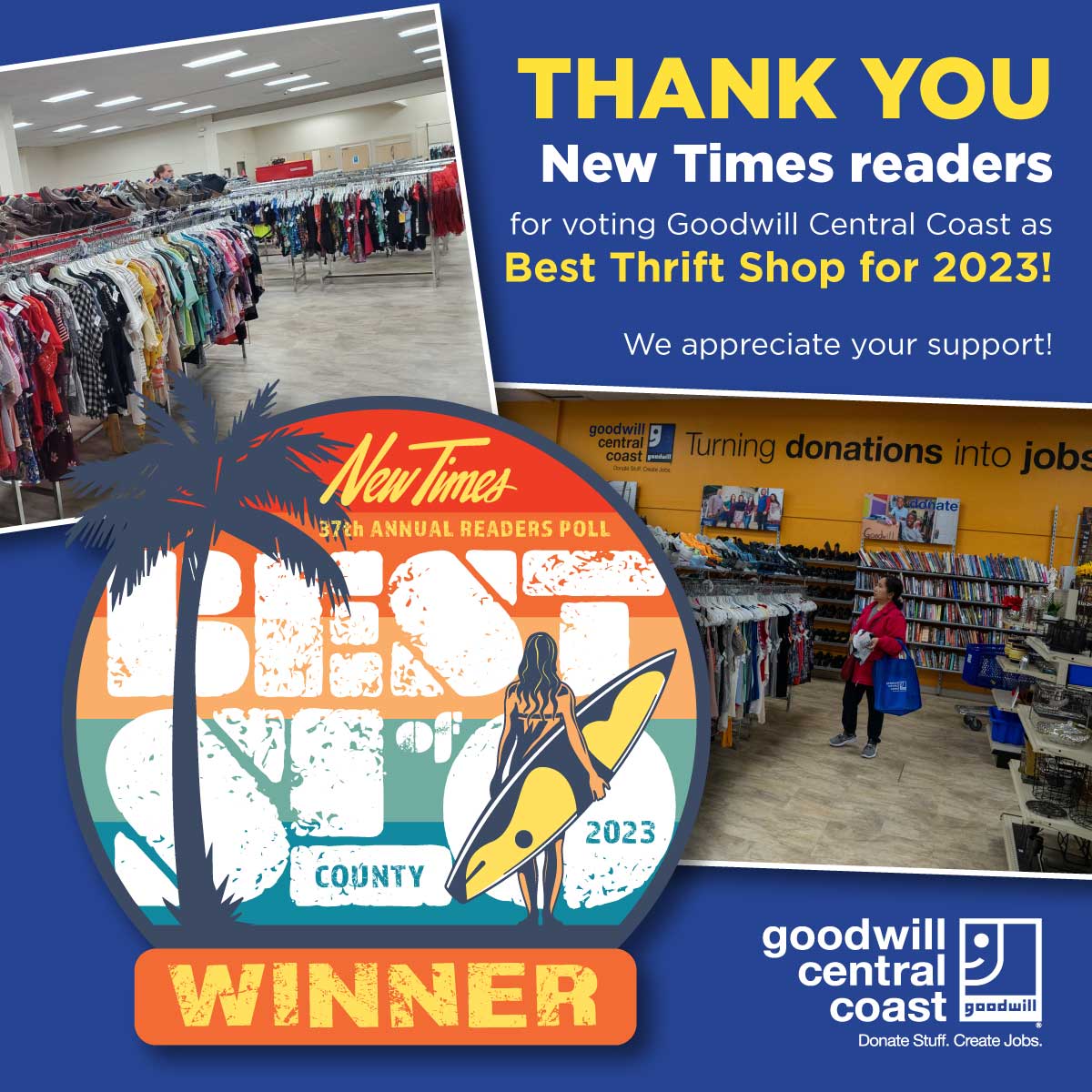 Shop for Unique Used Clothing at Goodwill Thrift Store in San Luis Obispo